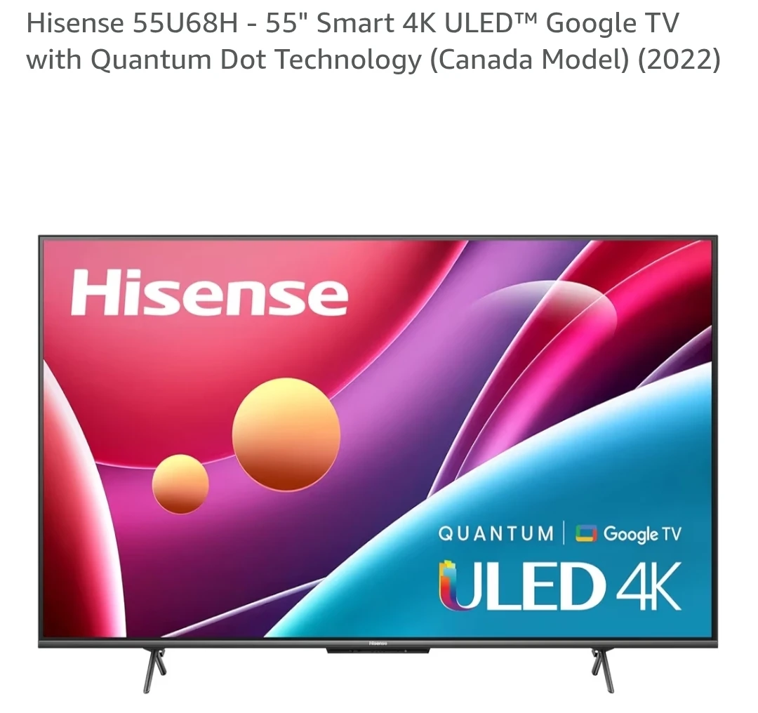 Hisense 55U68H 55" 4K ULED Google TV