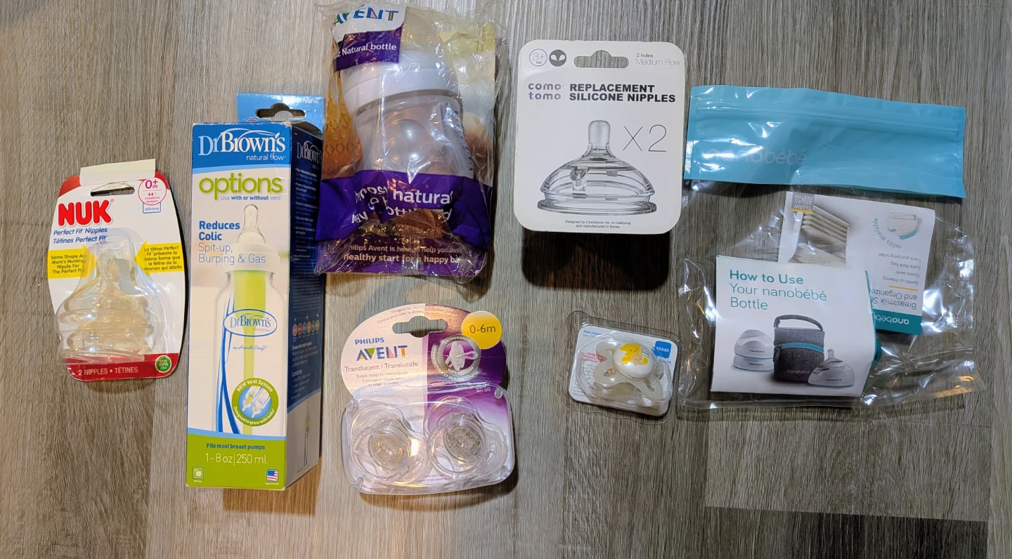 New Baby Bottle Accessories Lot