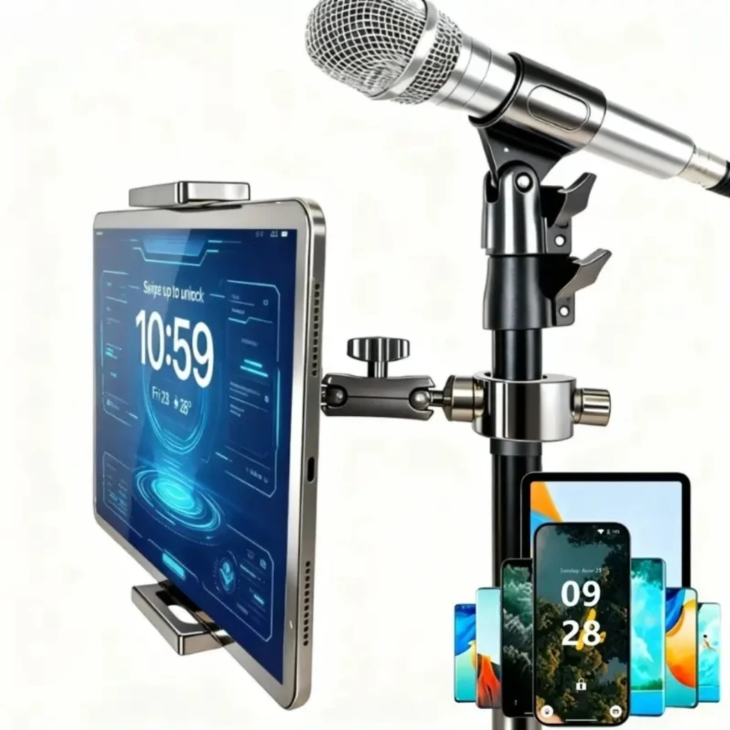 Tablets Phones holder, ebike, Treadmill, Microphone, Handlebars