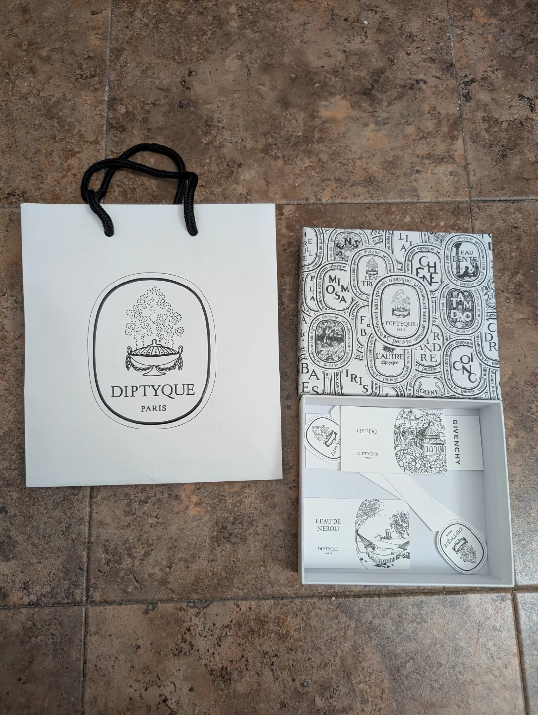Diptyque Empty Gift Box Paper Bag resellers fragrance testers