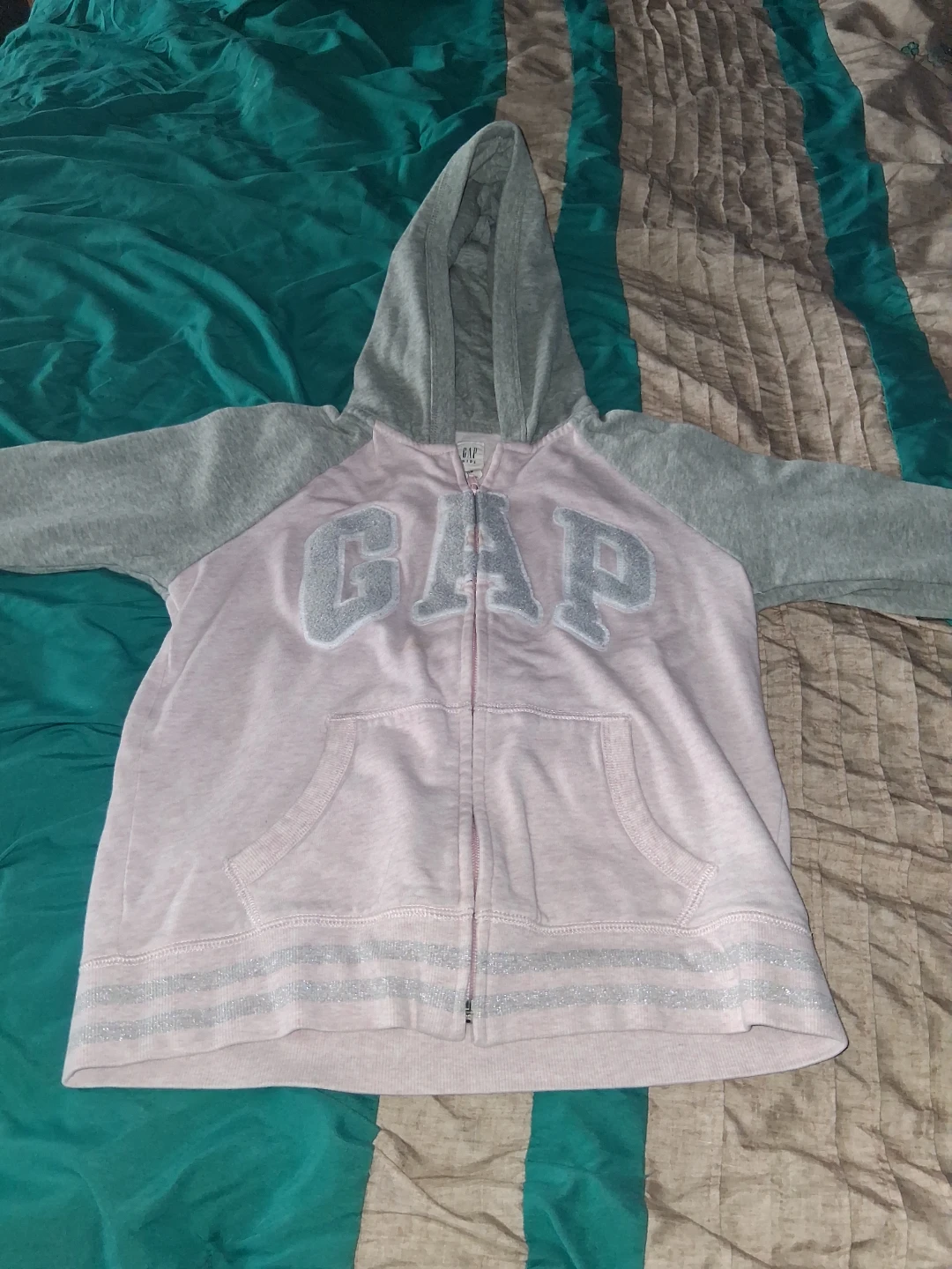 GAP Kids XL(12) Pink/Grey Hoodie