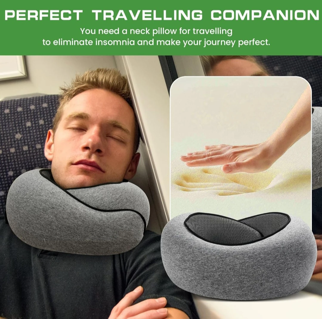 Memory Foam Neck Travel Pillow, Neck Pillow Airplane with.... - photo 5