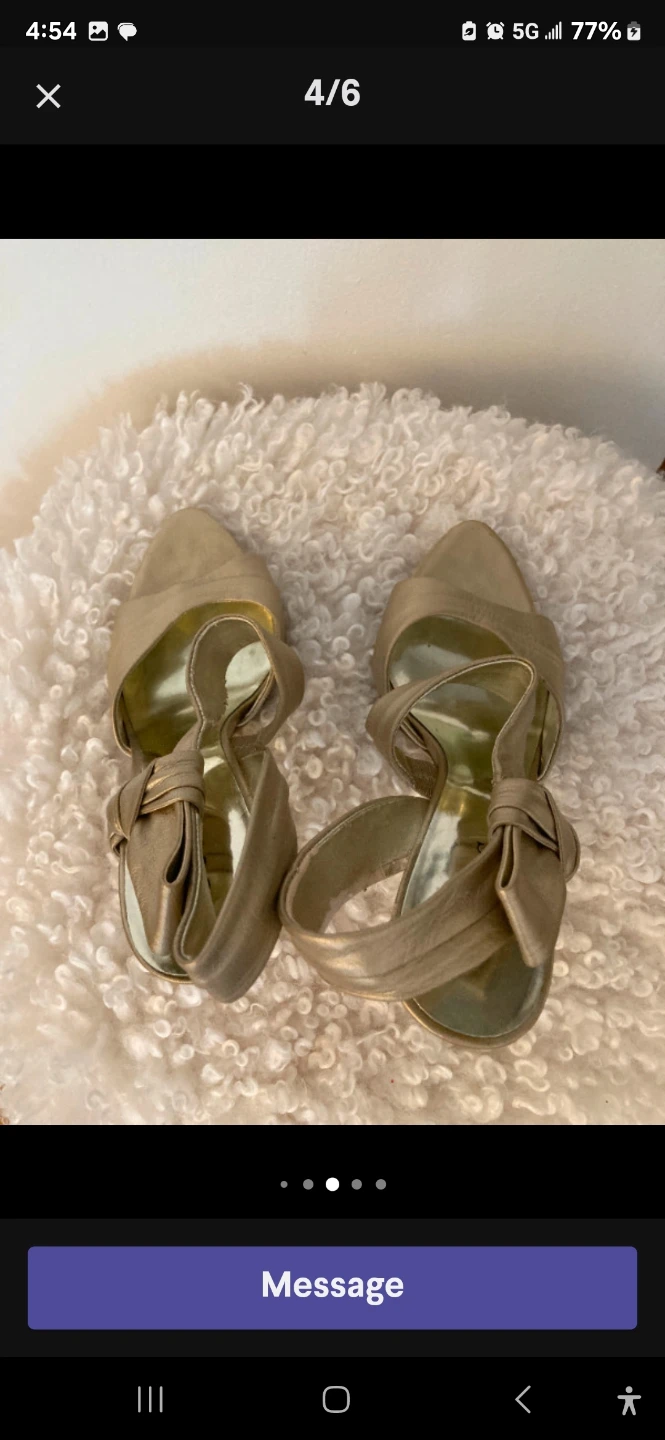 Guess Women's Gold Strappy Heels - photo 2
