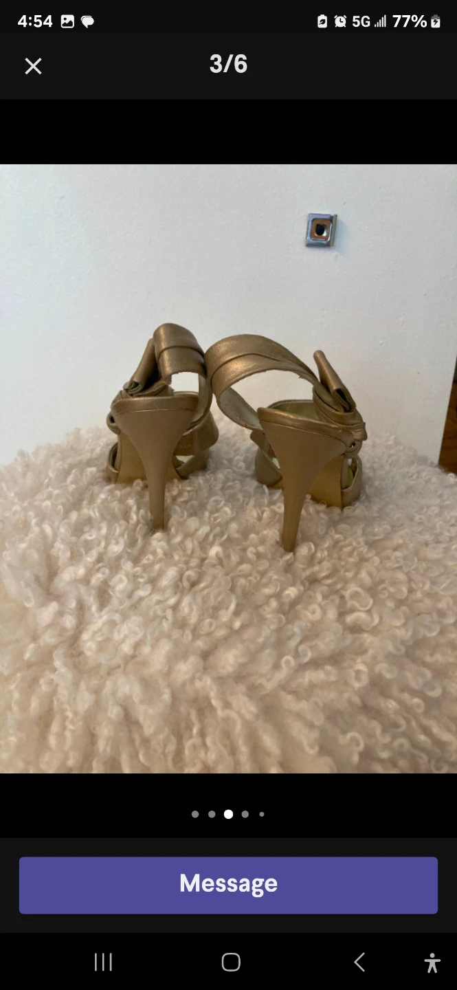 Guess Women's Gold Strappy Heels - photo 3