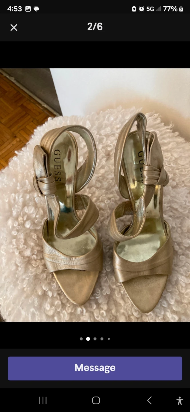 Guess Women's Gold Strappy Heels - photo 4