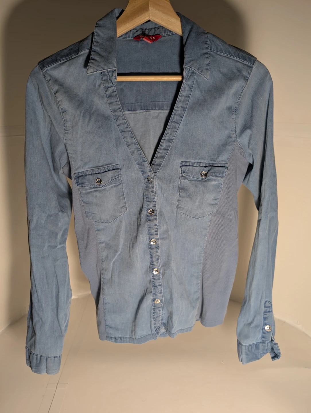 Denim Style Long Sleeve Shirt | Guess - S: L/G - photo 2
