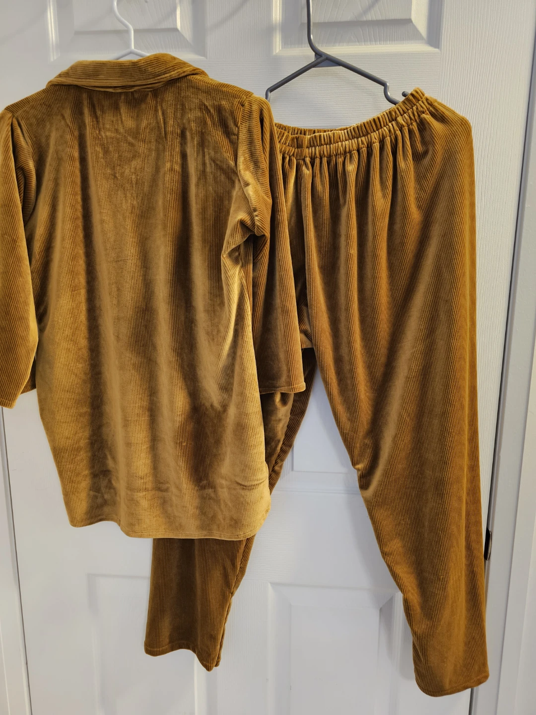 Brown Corduroy Pyjama Set with Rhinestone Embellishment - photo 5