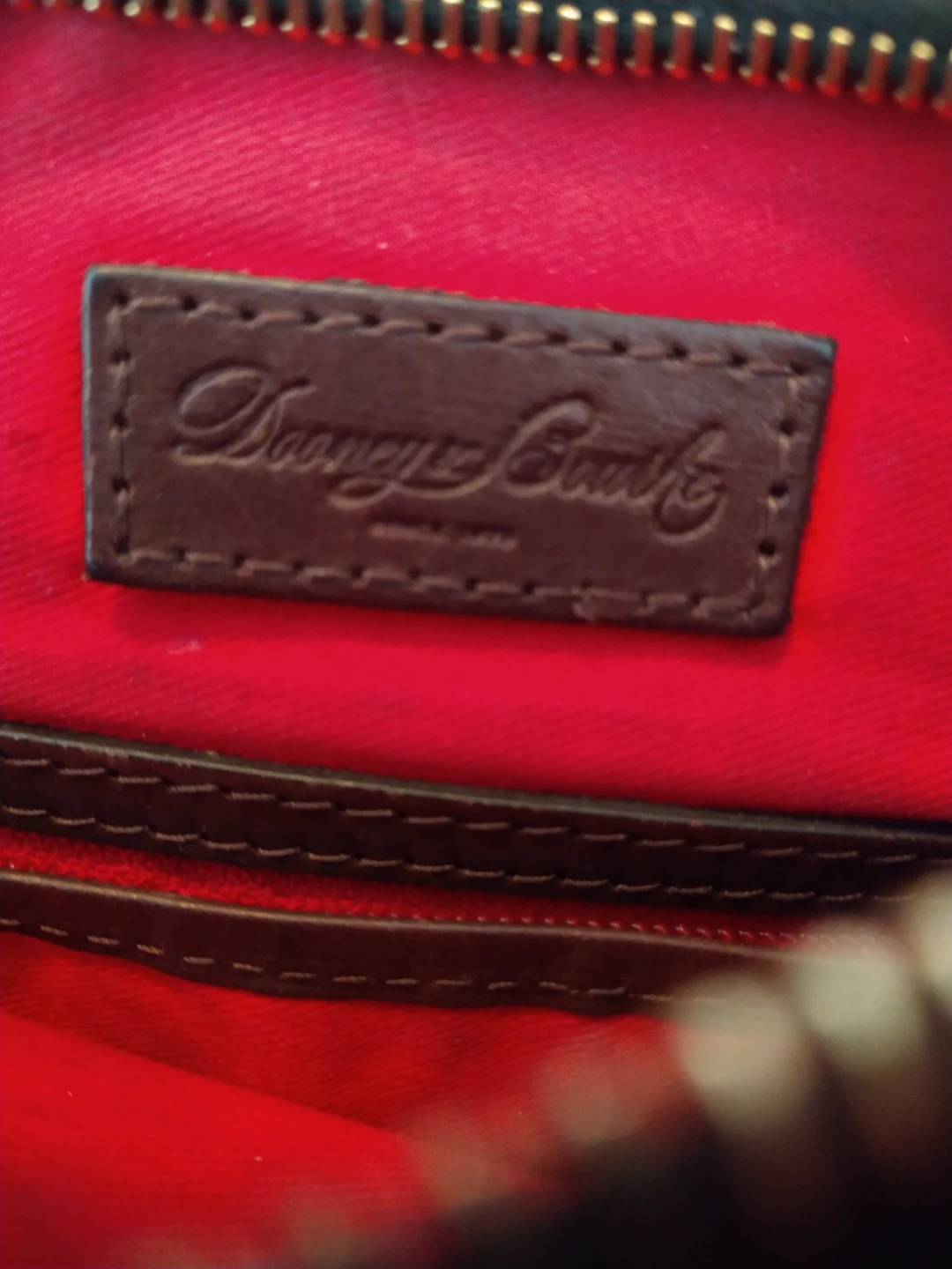 Dooney & Bourke Black Suede/ Leather crossbody bag Red Interior - photo 5