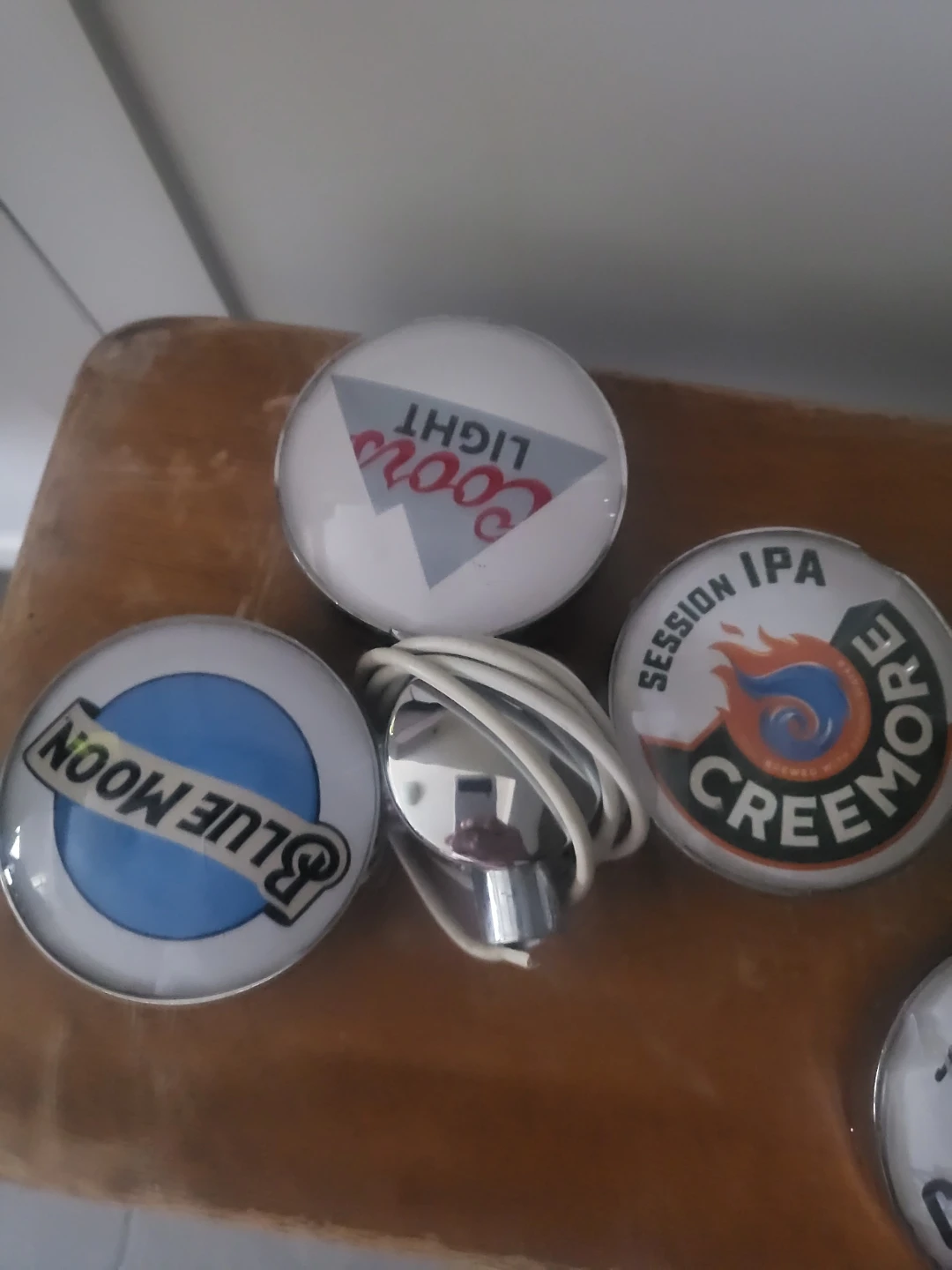 Set of 5 Beer Tap Handles - Molson, Coors, Blue Moon, Creemore - photo 3