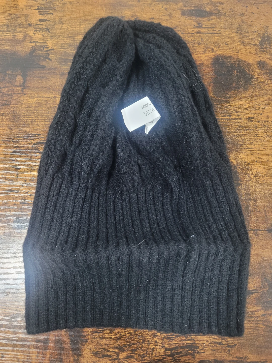 Black Knit Beanie Hat  🧡 - photo 2