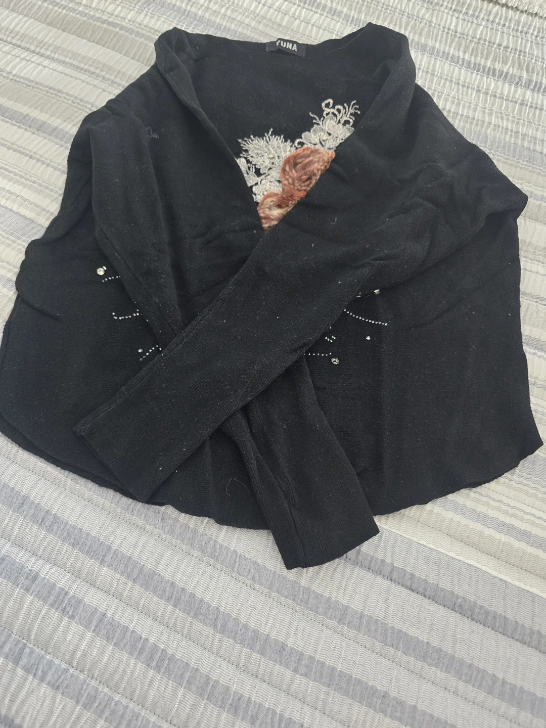 YUNA Black Embellished Sweater - photo 3