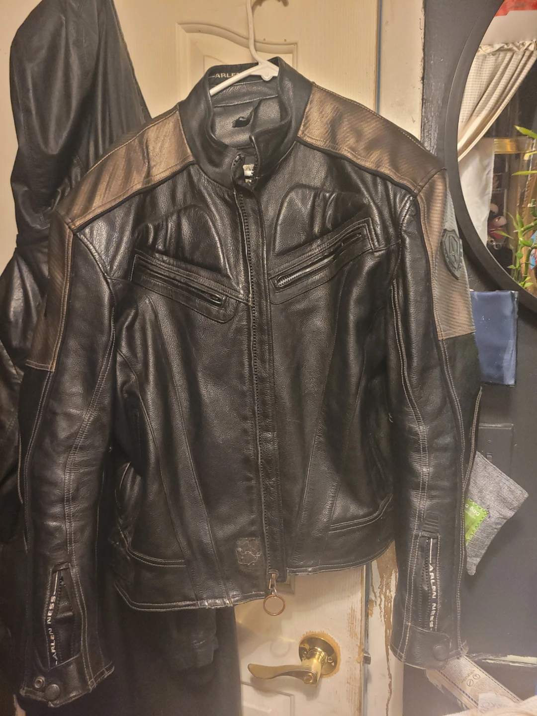 Arlen Ness Leather Motorcycle Jacket XXL