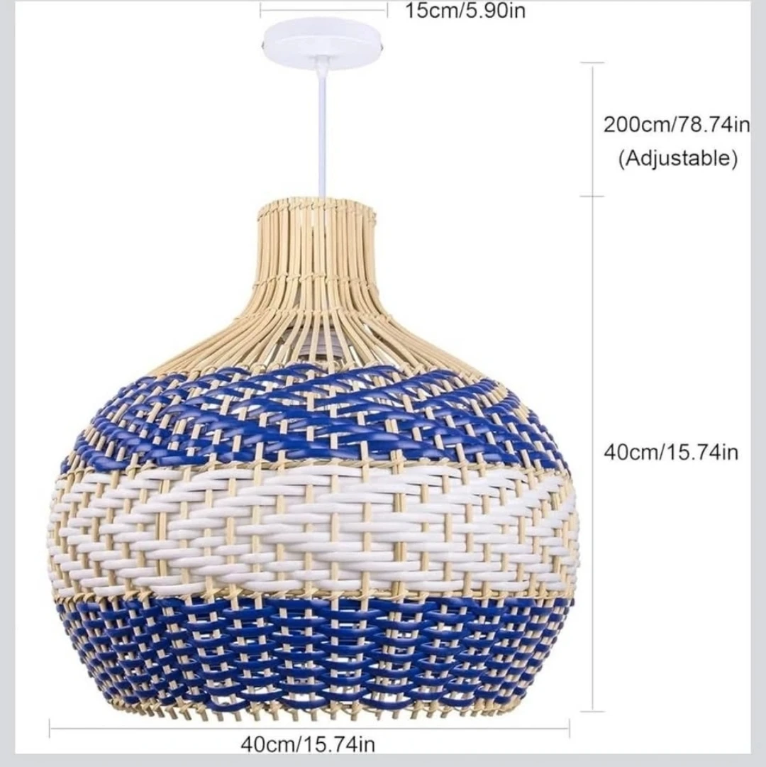 Boho Rattan Chandelier/Pendant Light - photo 3