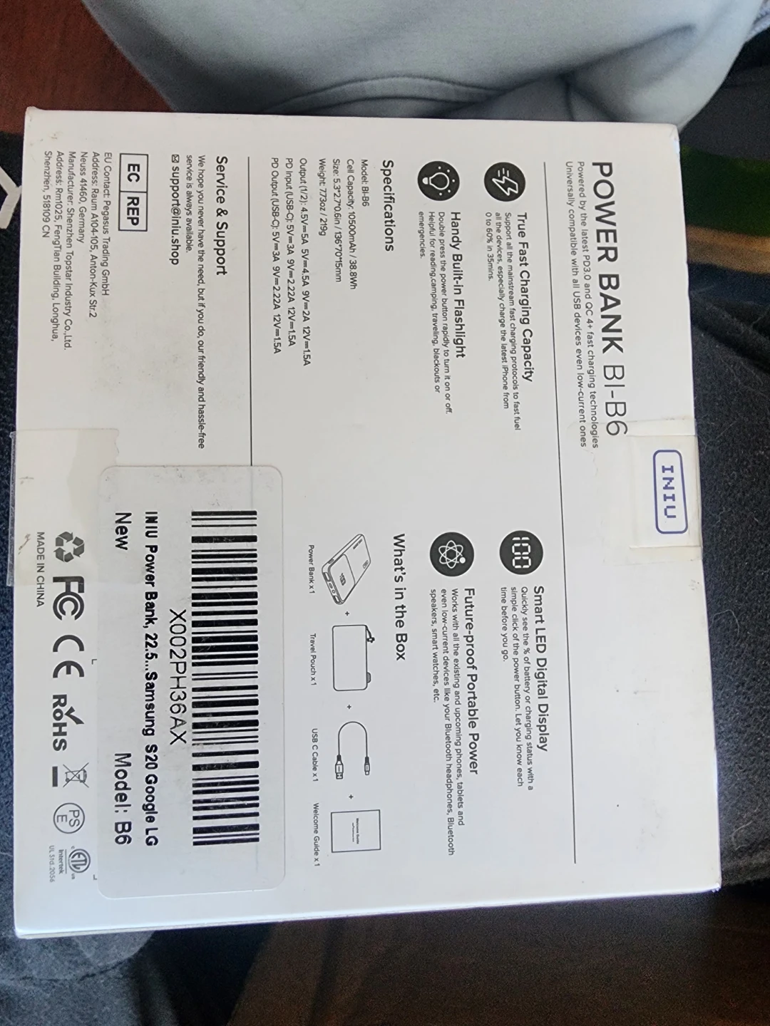 Iniu Power Bank B6 10500mAh - photo 2