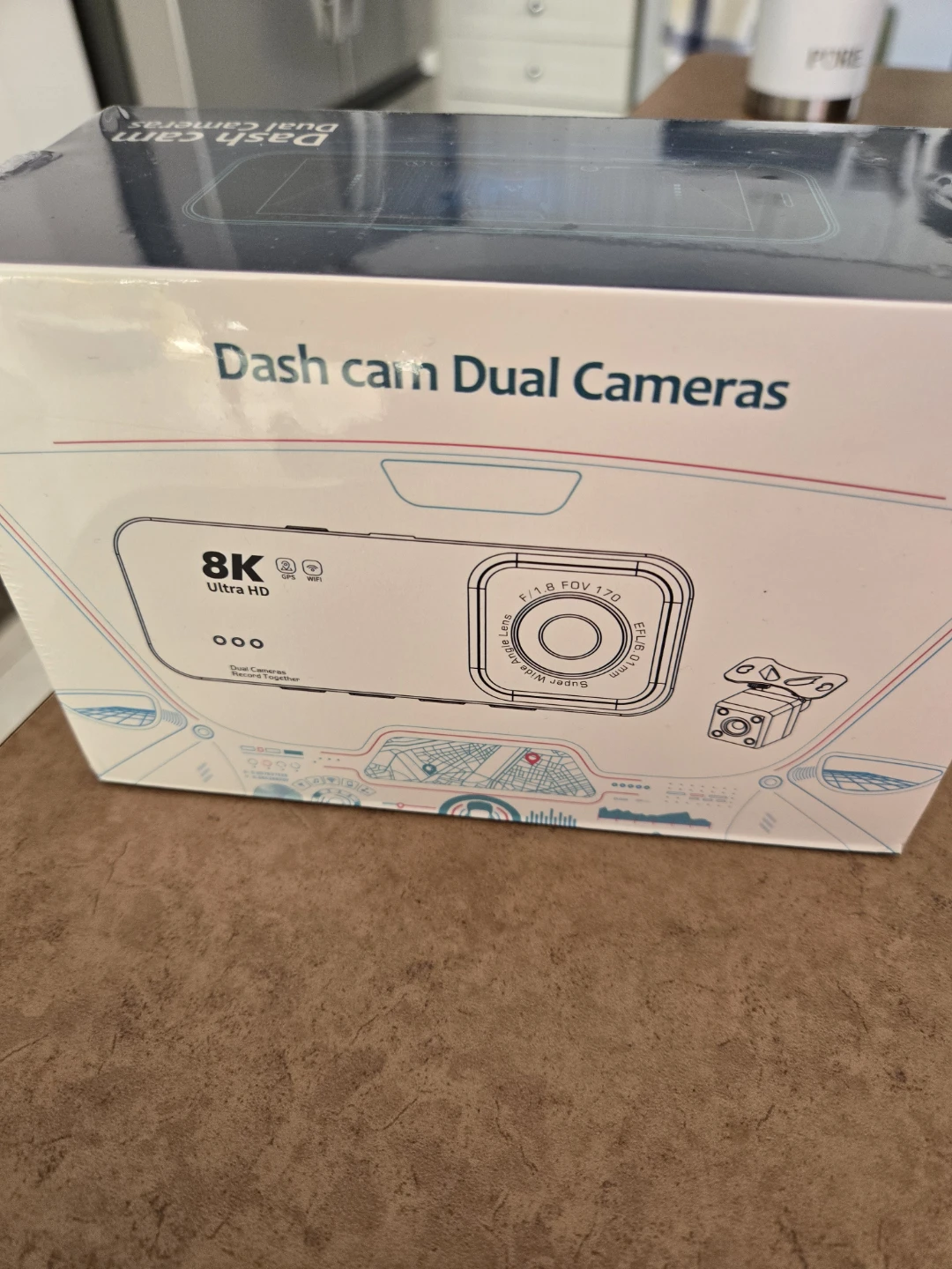Dash Cam Dual Cameras 8K Ultra HD