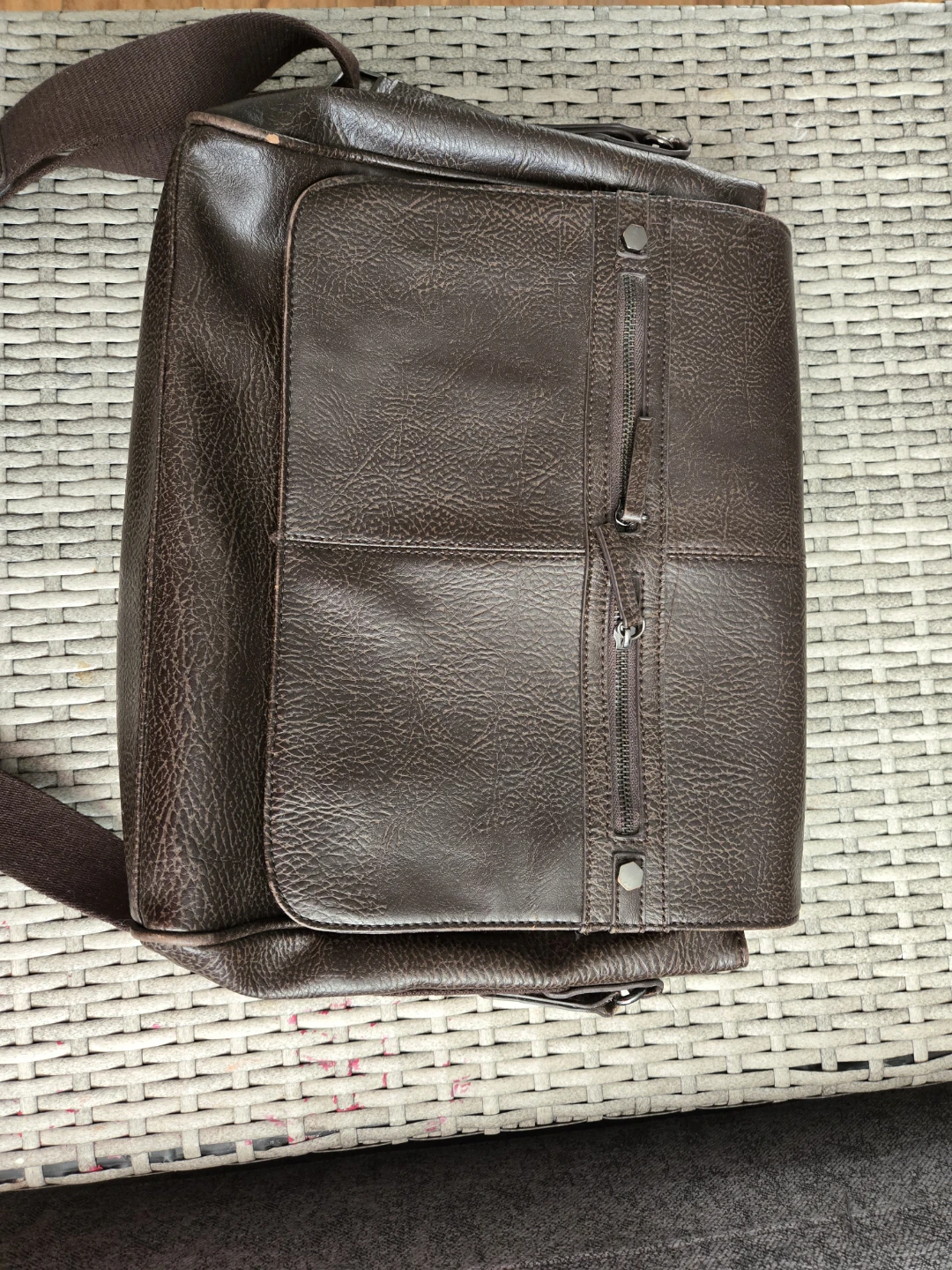 Brown Leather Messenger Bag