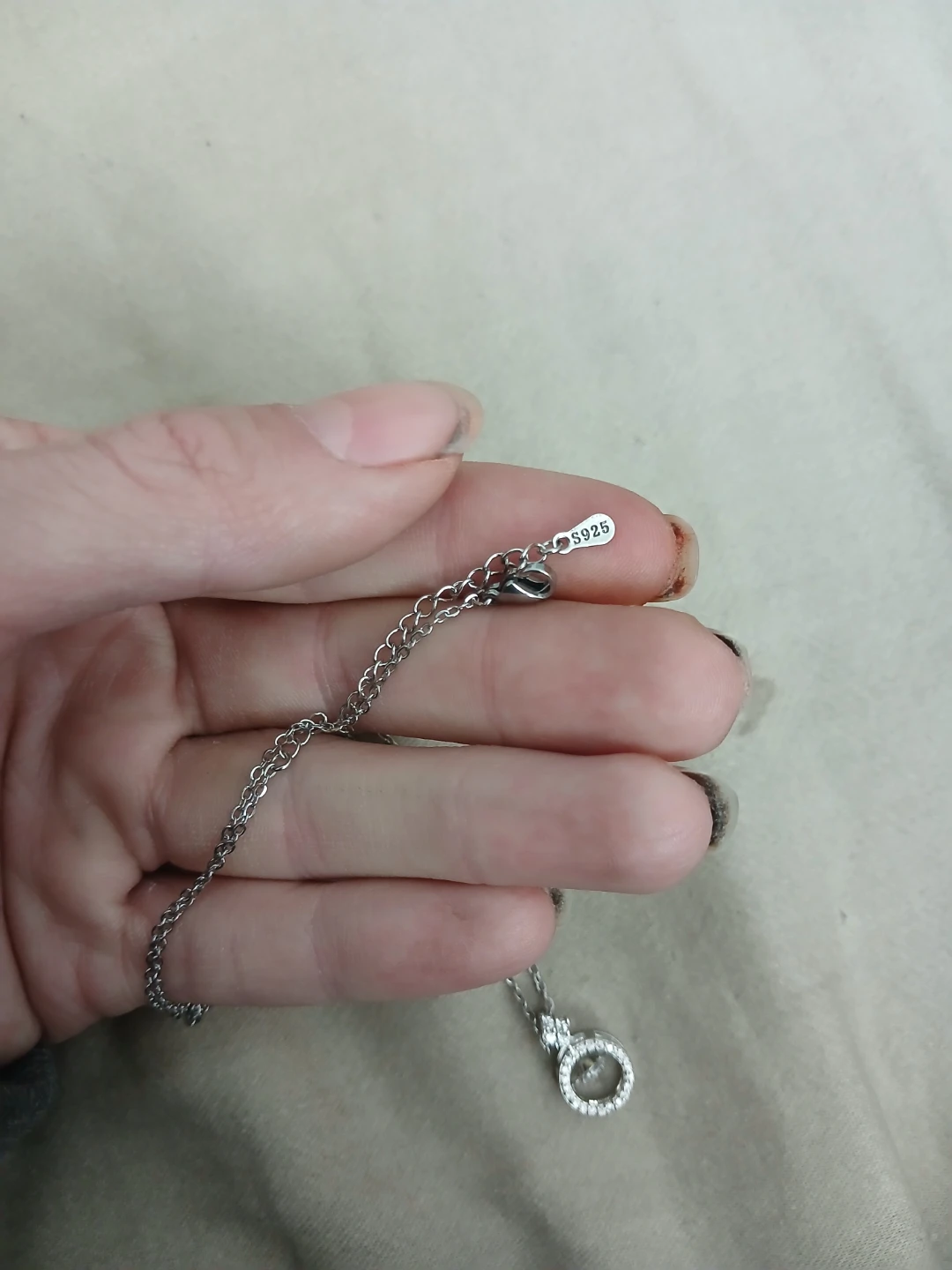 925 Sterling Silver And Moissanite Necklace - photo 5