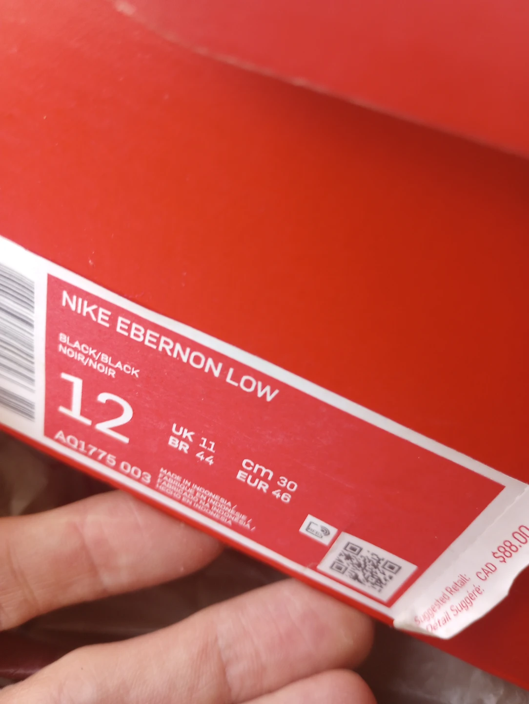 Nike Ebernon Low, Size 12