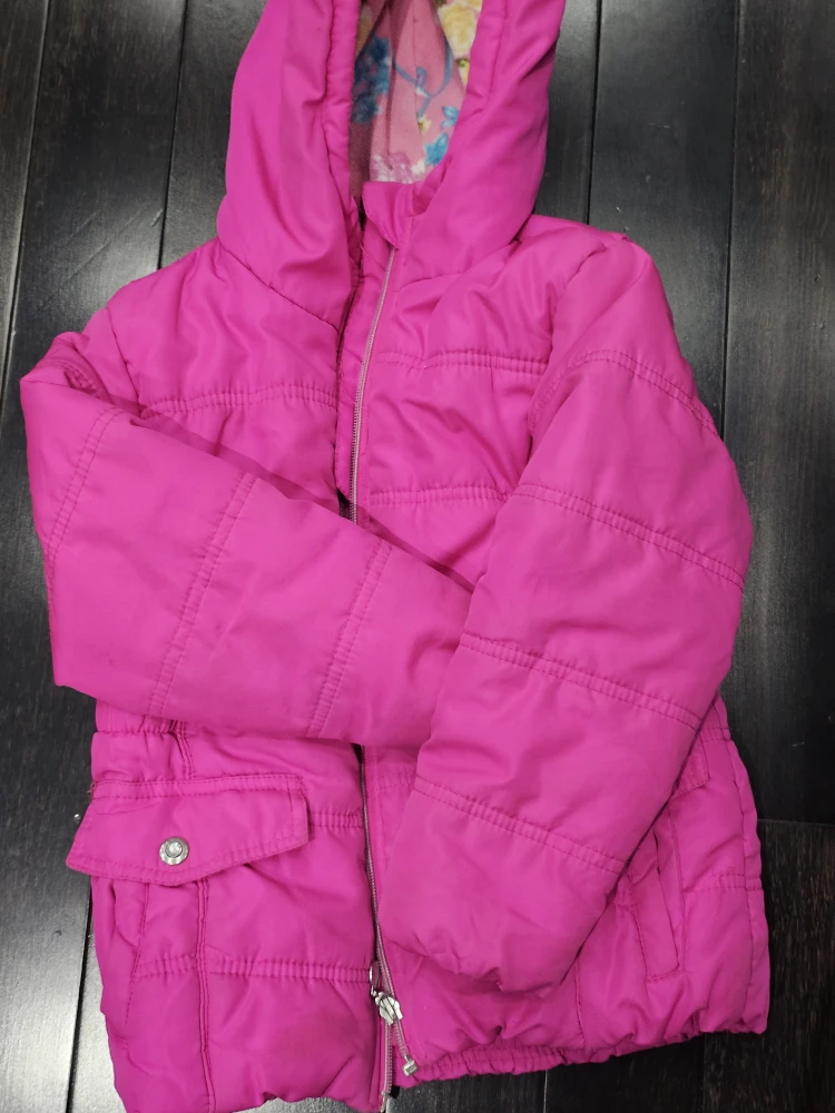 Girls pink winter jacket - photo 2