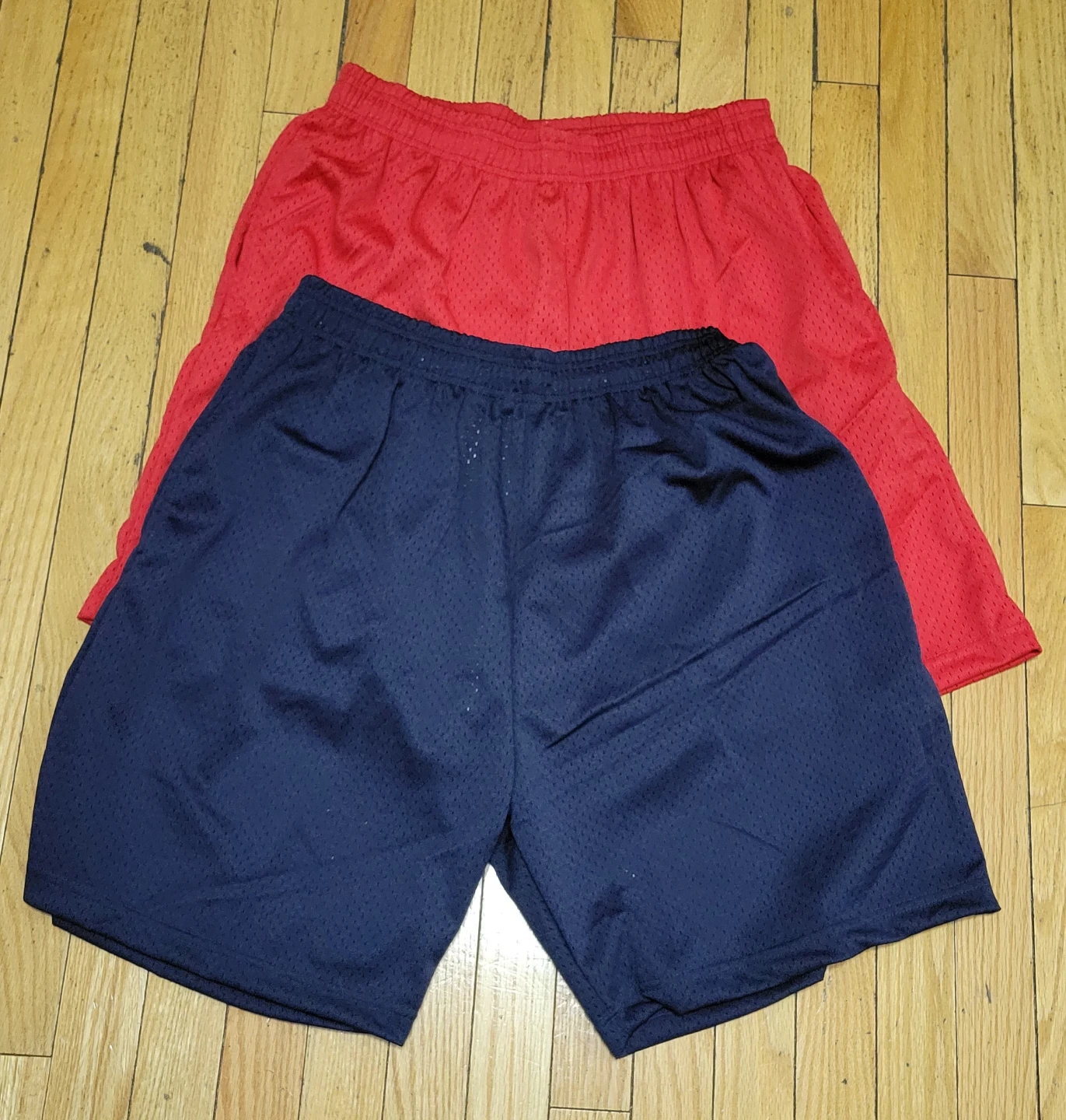 CRISP 2XL Athletic Mesh Shorts - Red & Blue