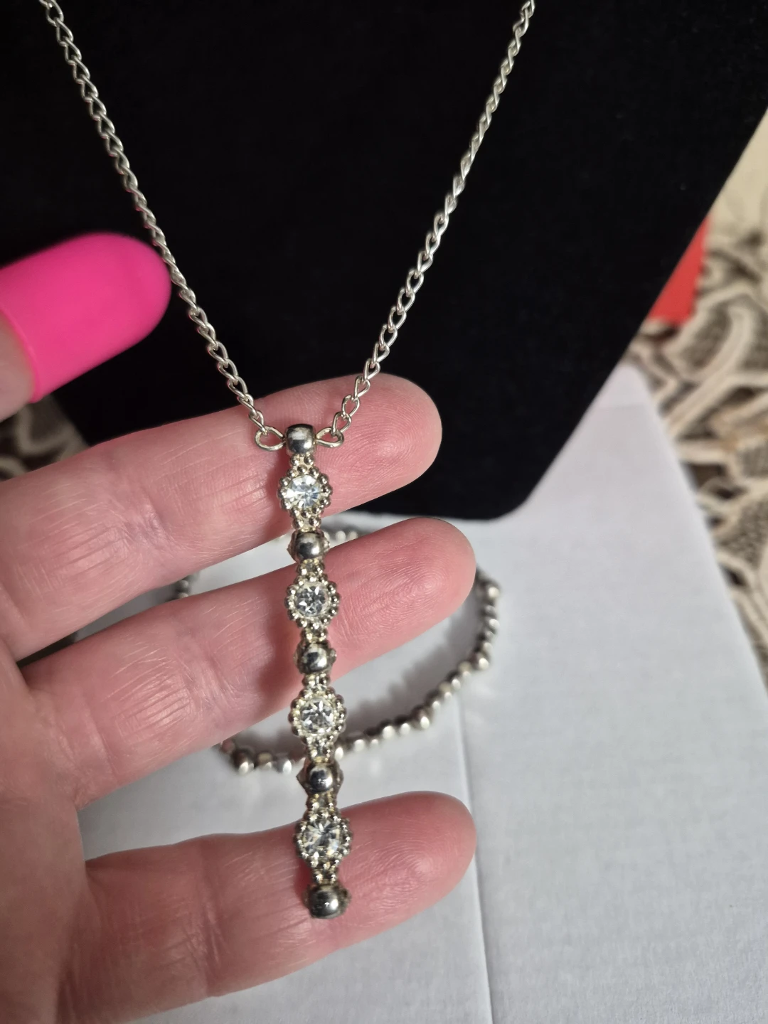 New Necklace,elastic Bracelet & Earrings Set - photo 4