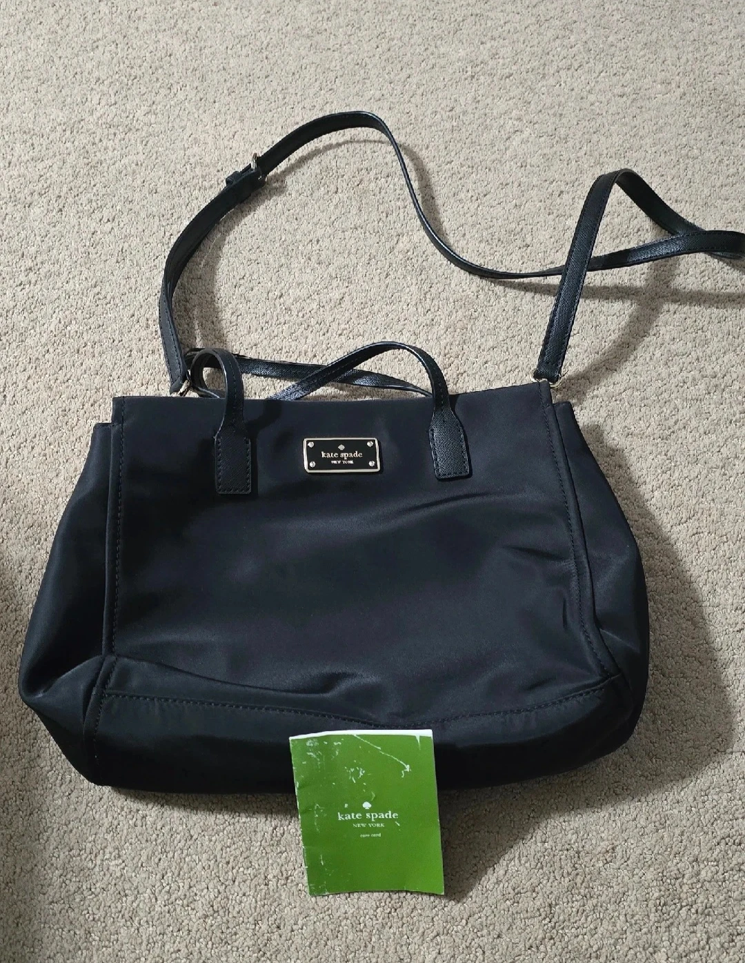 Kate Spade Black Nylon Tote Bag