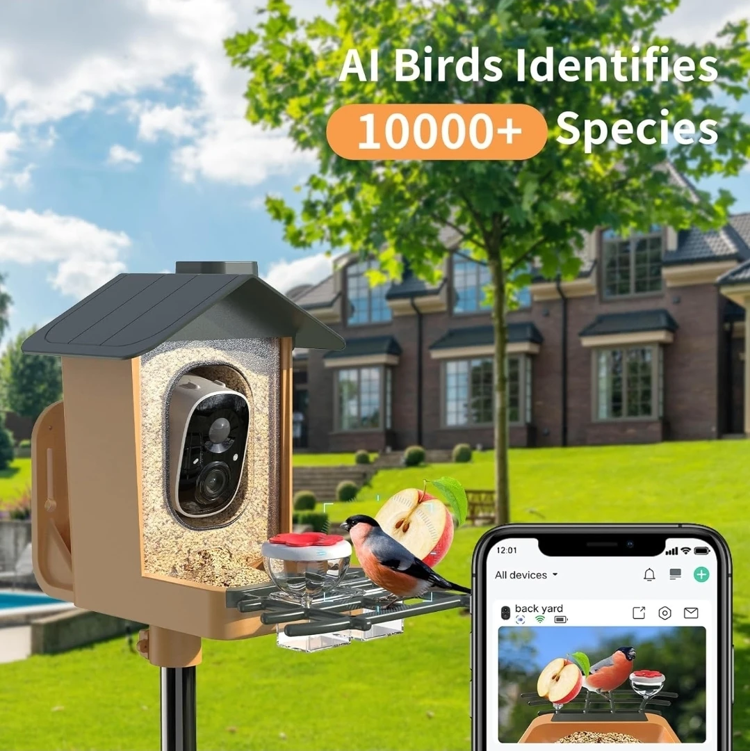 Solar Powered Bird Feeder with 2K Camera - photo 3