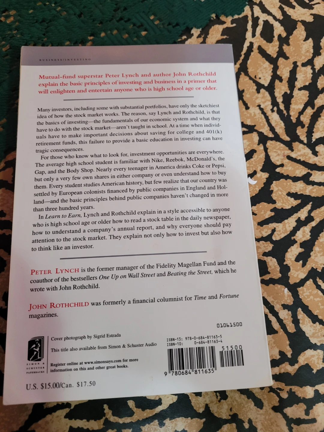 Learn to Earn by Peter Lynch & John Rothchild - photo 2