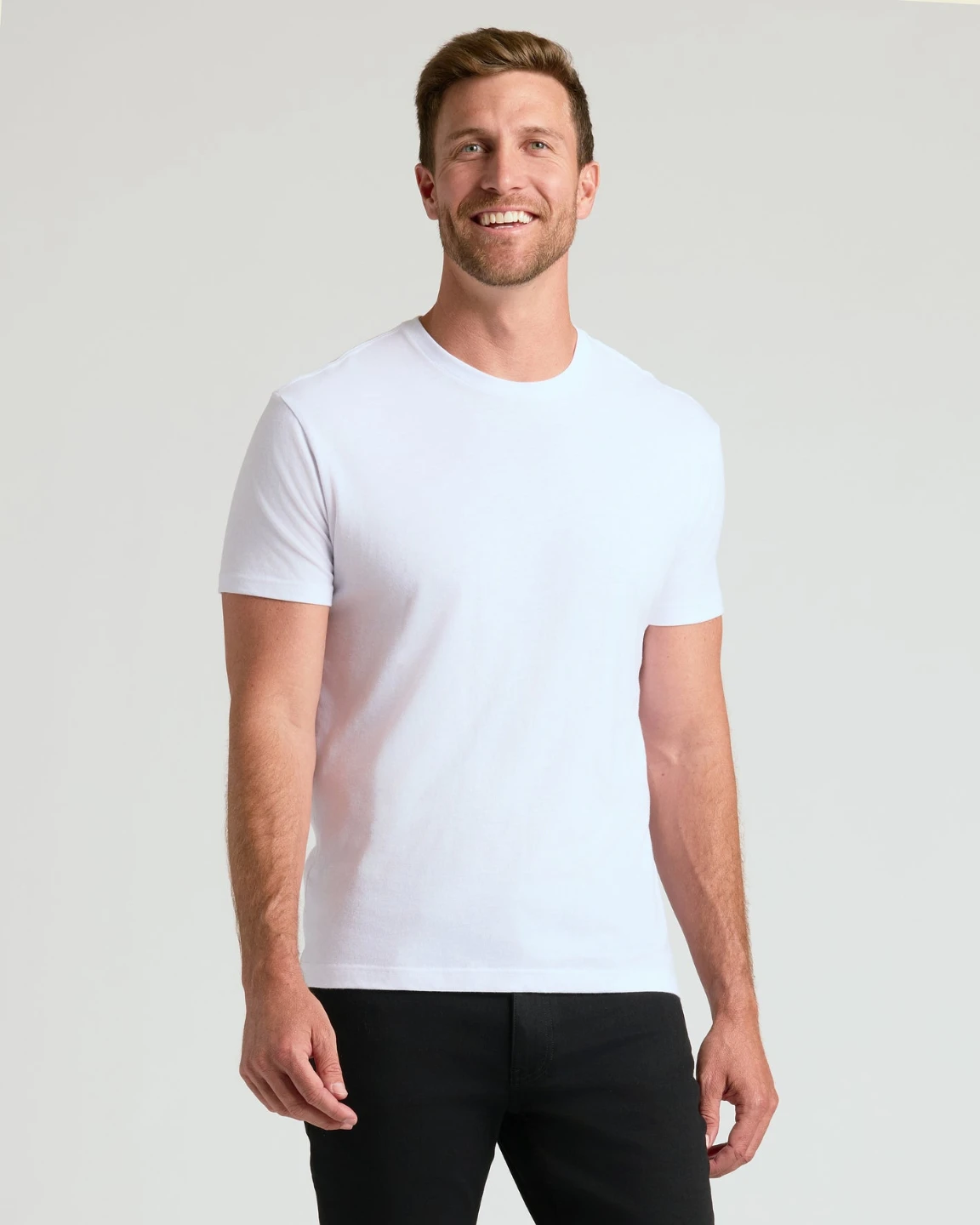 True Classic Men’s White Crew Neck T-Shirt XL | Premium Fit Soft