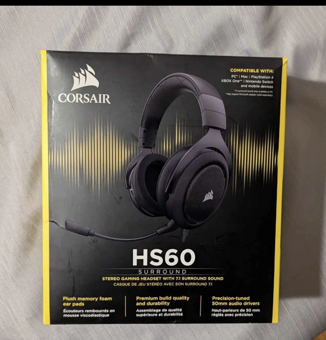 Corsair HS60 Surround Gaming Headset - New in Box
