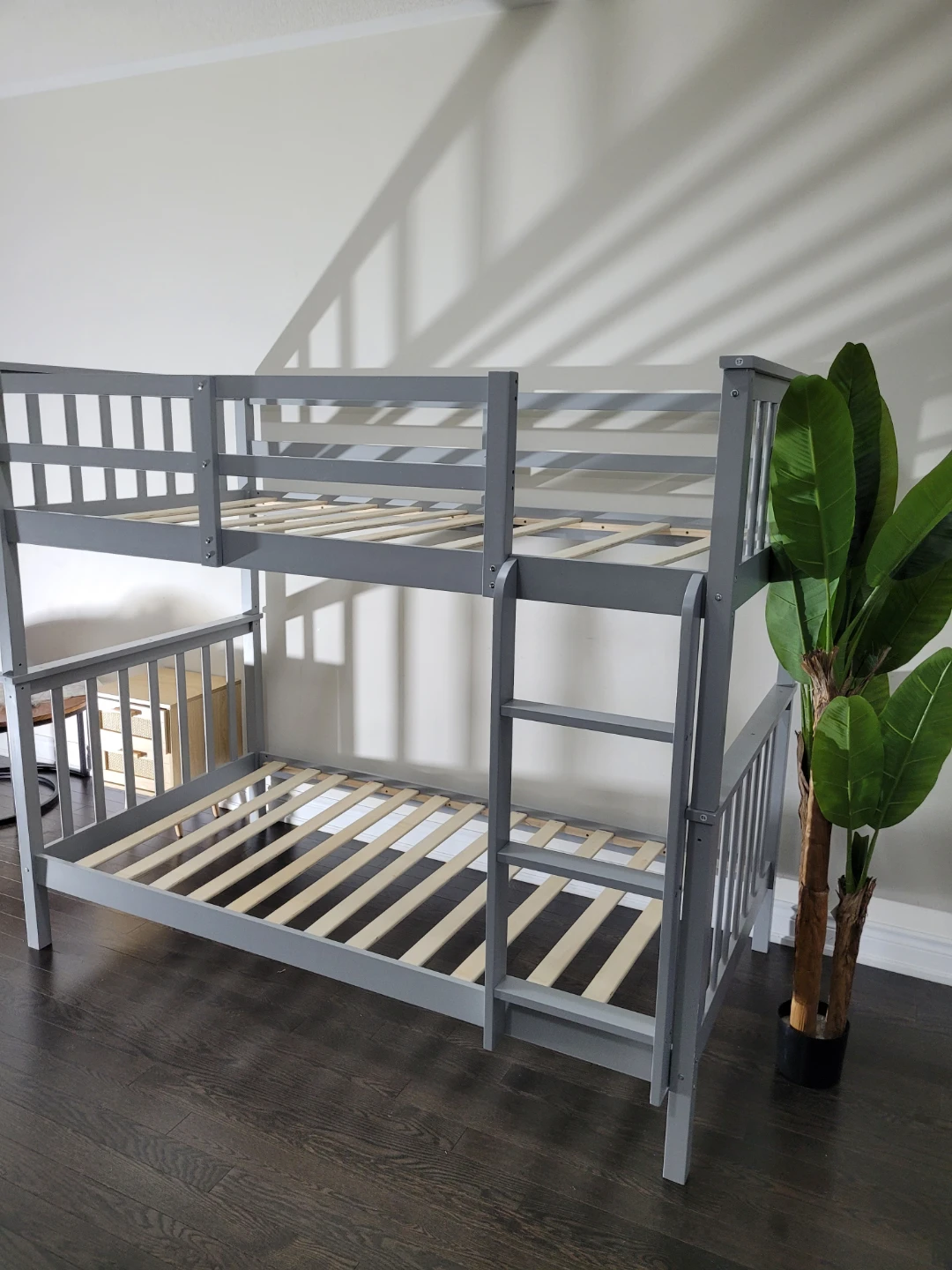 Grey Wooden Bunk Bed twin over twin - photo 2
