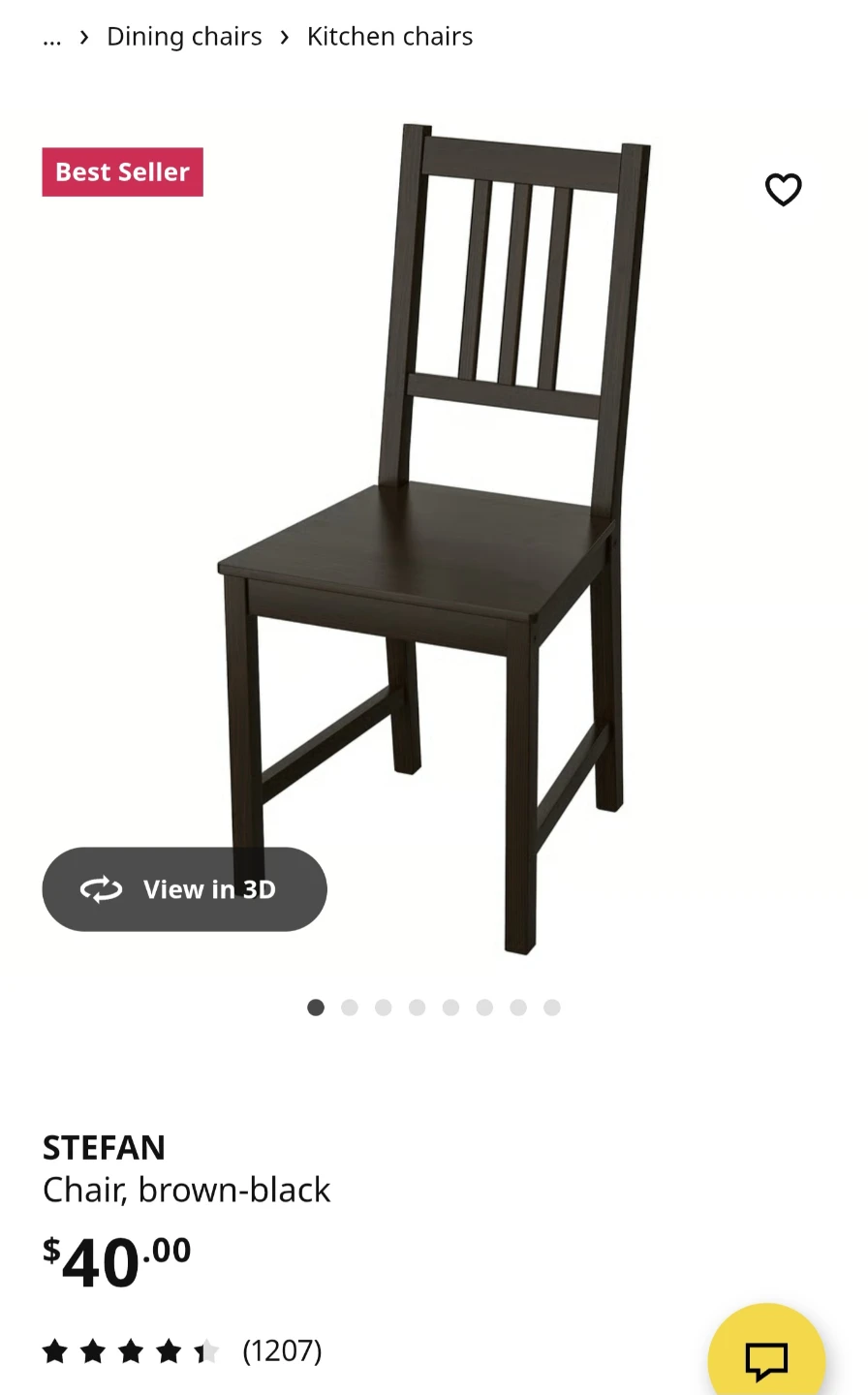 IKEA Dining Set: LISABO Table & STEFAN Chairs - photo 3