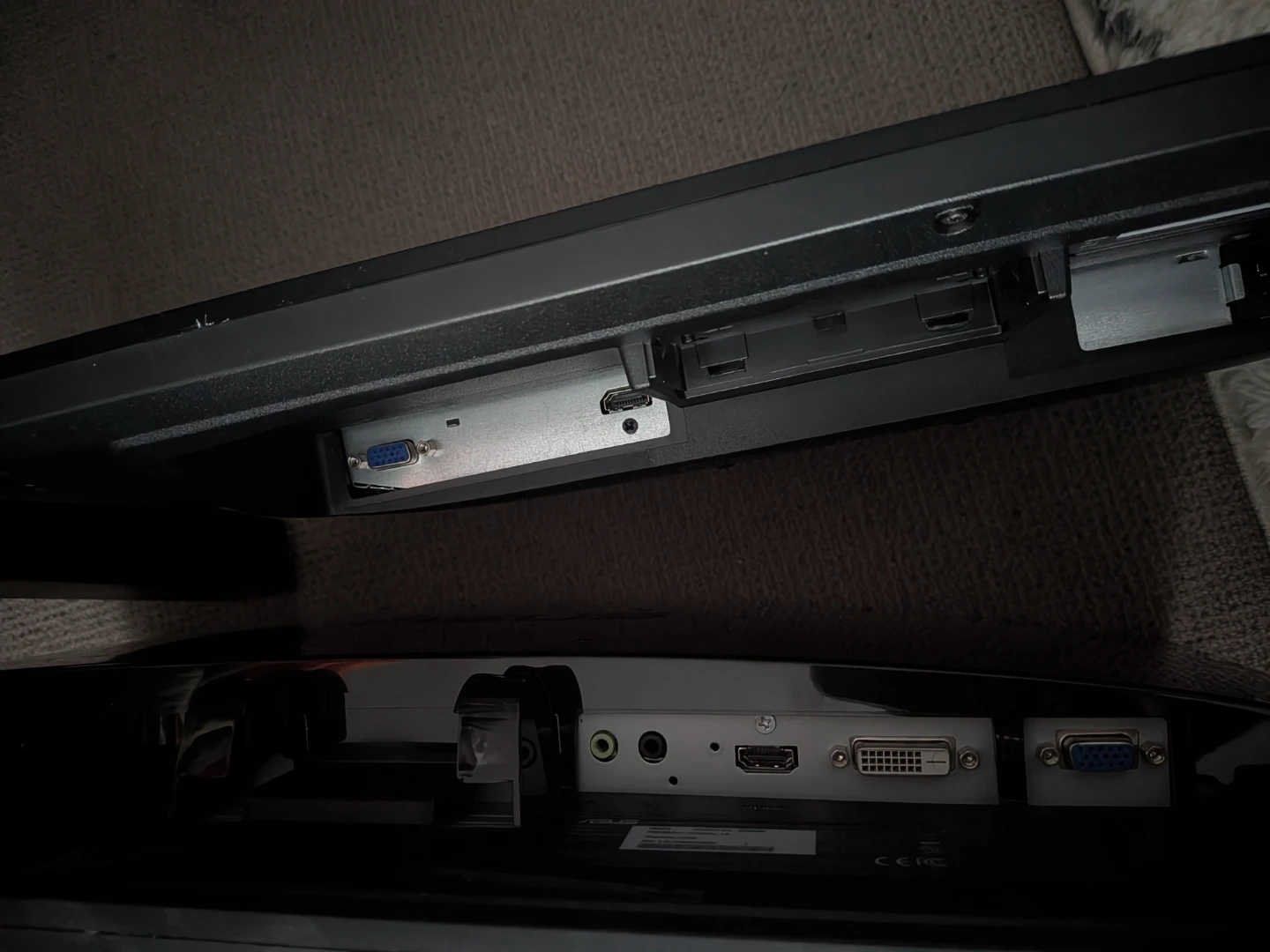 2x 24" Asus Desktop Monitors, Cables, and Dual Monitor Stand - photo 2