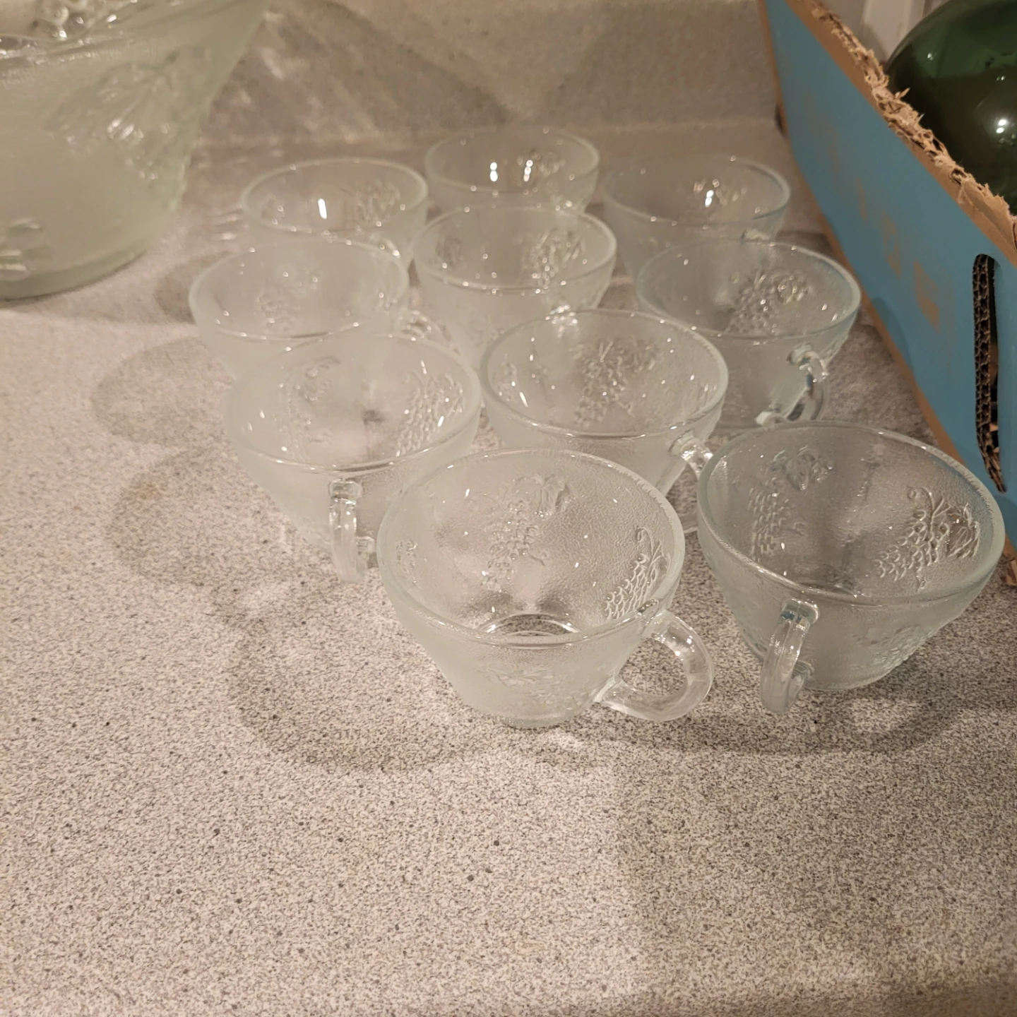 Punch Bowl Set with Cups and Hooks - photo 2