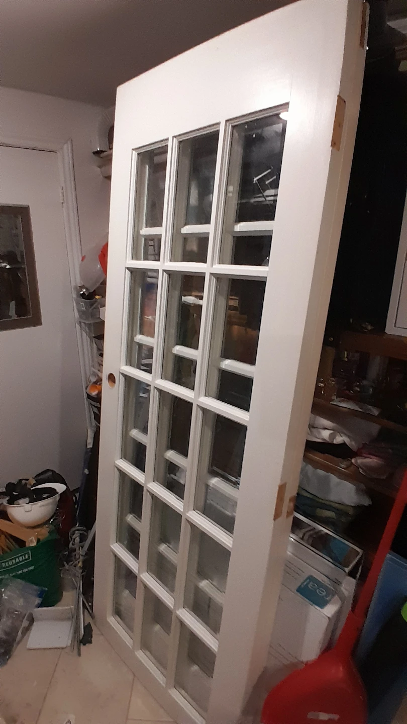 White Glass Panel Interior Doors - photo 2