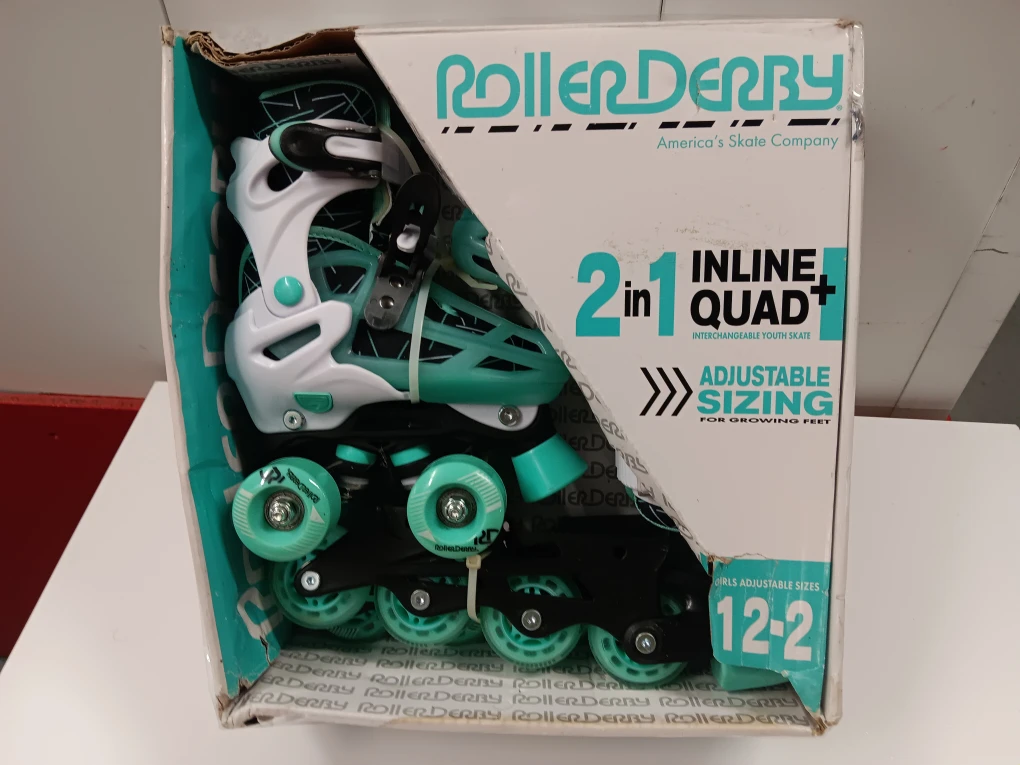 Roller Derby 2-in-1 Inline/Quad Skates Youth Size 12-2