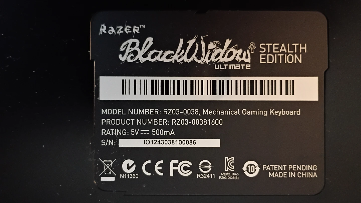 Razer BlackWidow Ultimate Stealth Edition Gaming Keyboard - photo 5