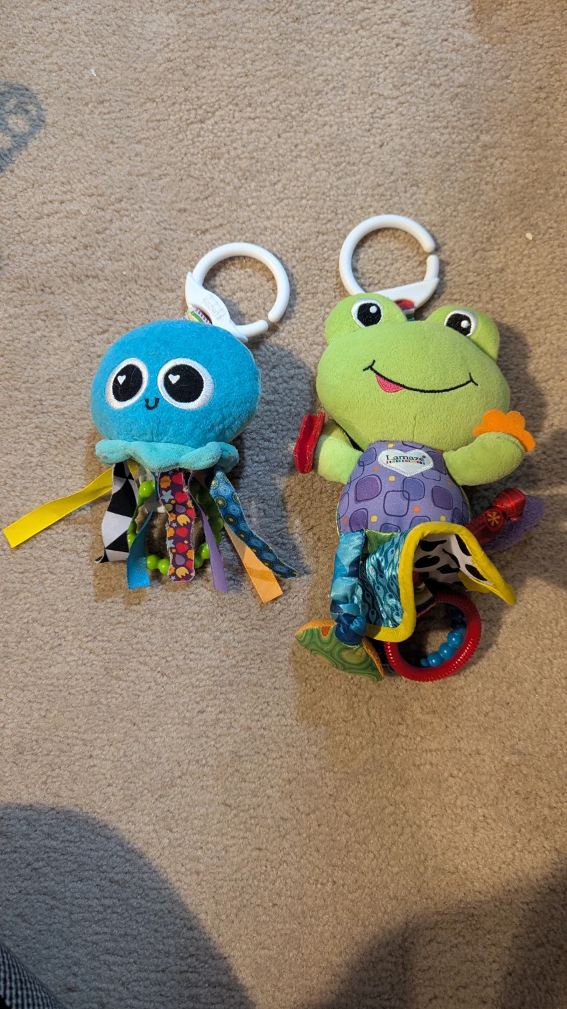 Lamaze Baby Clip & Go Toys - Jellyfish & Frog