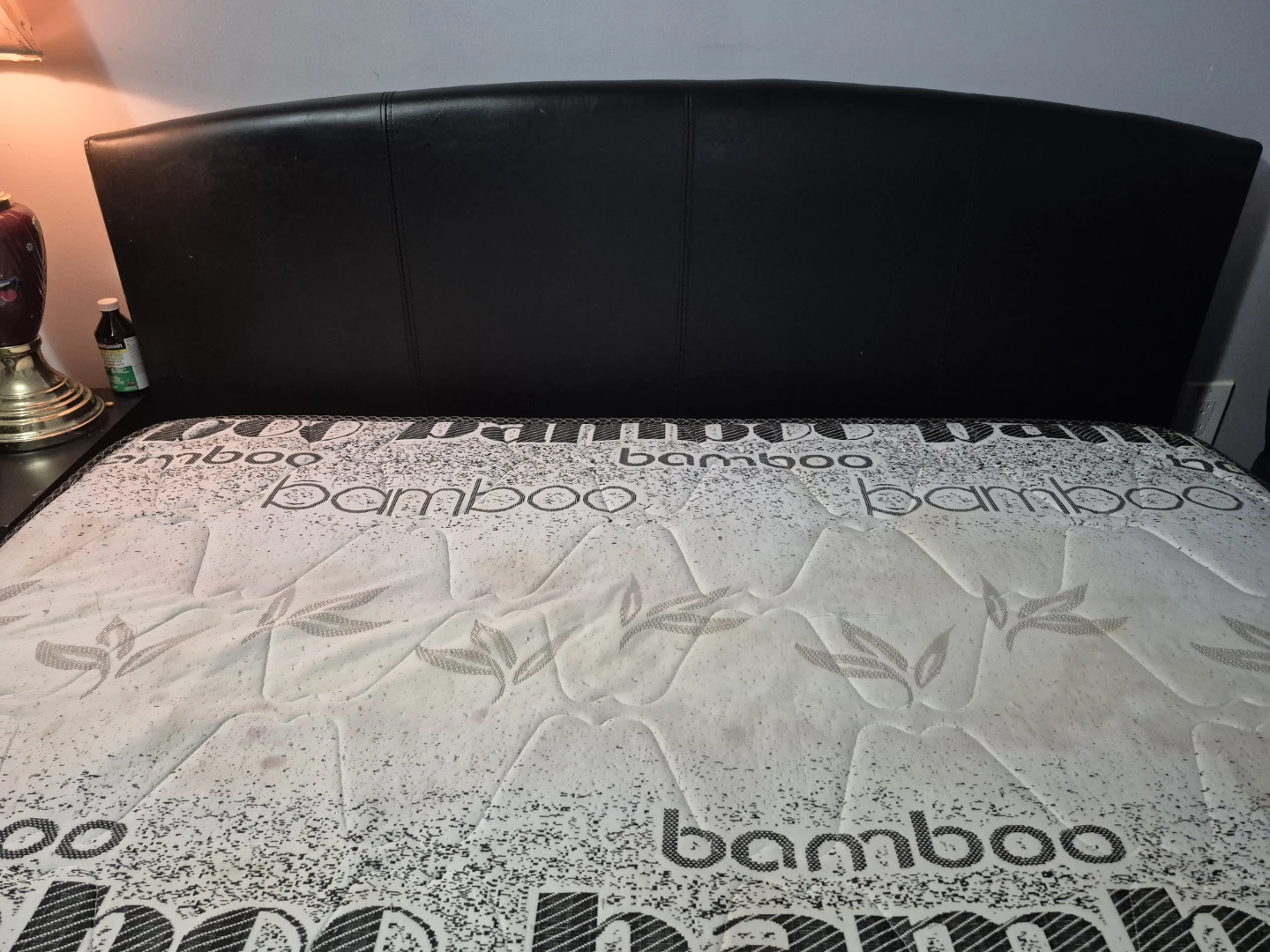Queen Bamboo Mattress & Black Bed Frame - photo 3