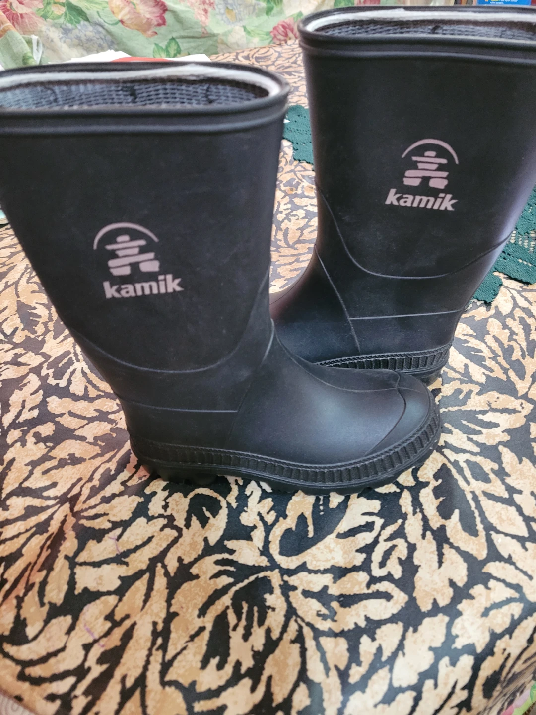 Kamik Black Rain Boots - Size 12