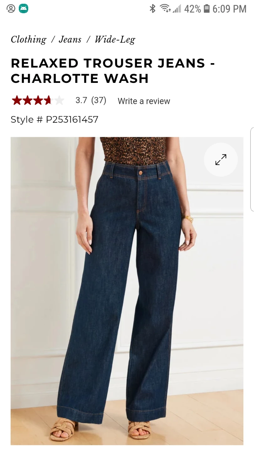 Talbots Relaxed Trouser Jean Size 14W &16W - photo 3