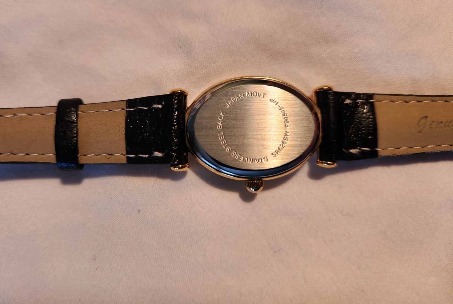 Women's Diamond Quartz Watch with Black Leather Band - photo 2