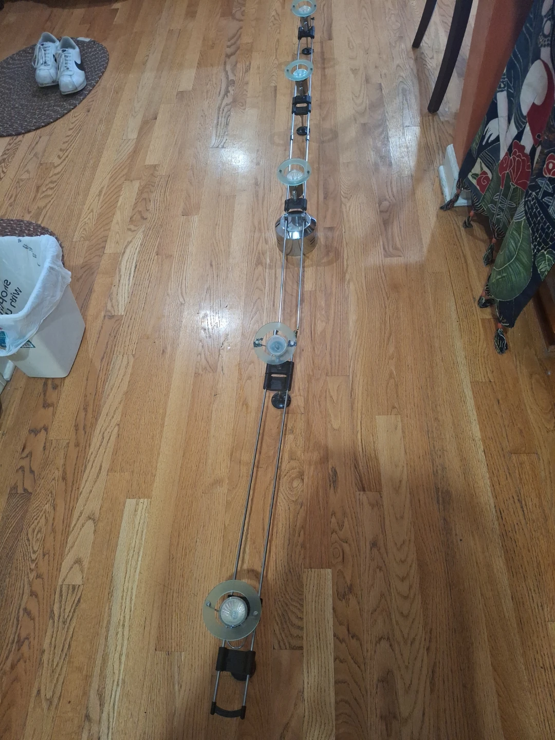 Low Voltage Halogen Cable Rail Track Light - 5 Heads Frost Glass - photo 5