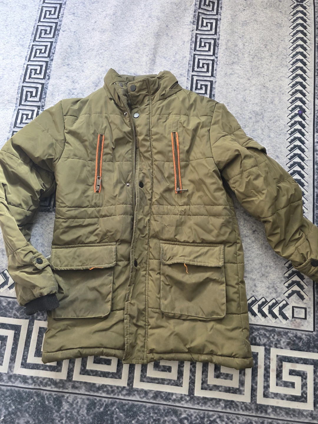 Farvalue Olive Puffer Jacket Size 10-11