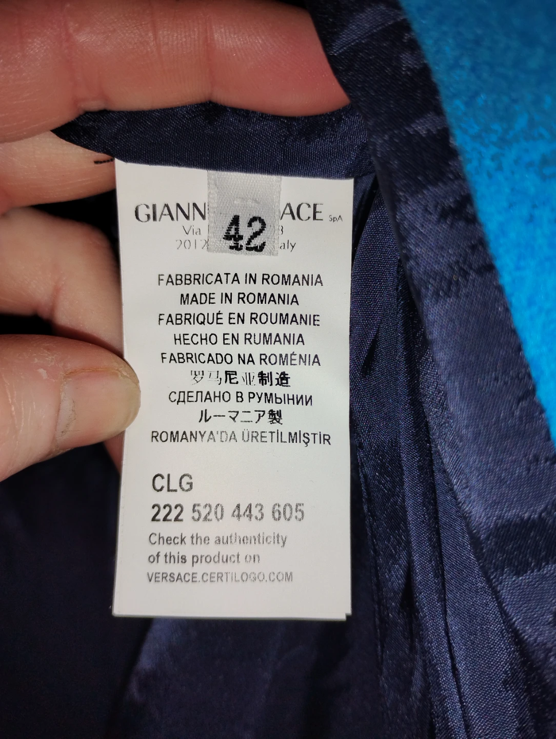Versace Collection Teal Wool Blend Coat Size 42 - photo 3