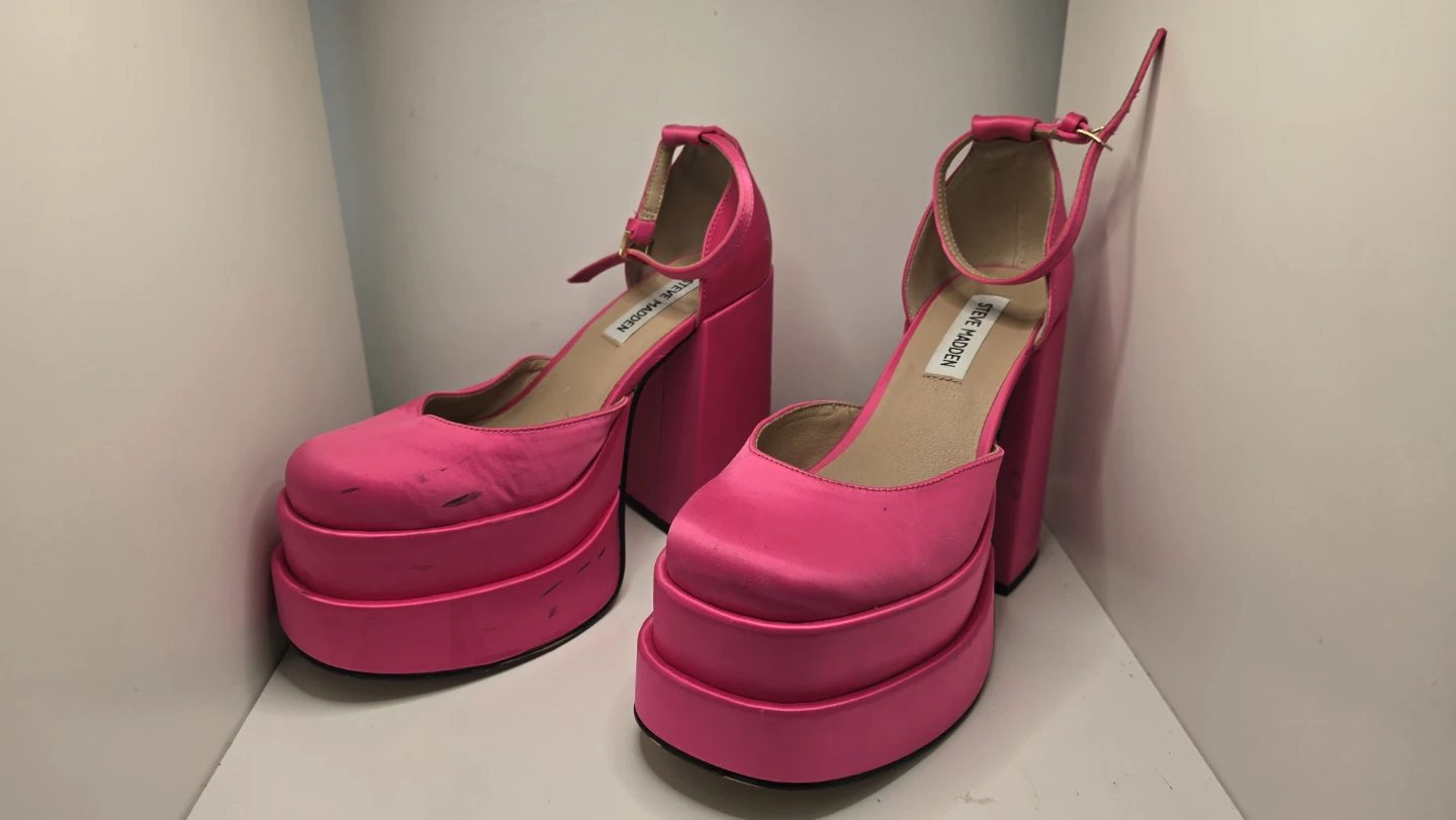 Steve Madden Hot Pink Platform Heels - photo 2