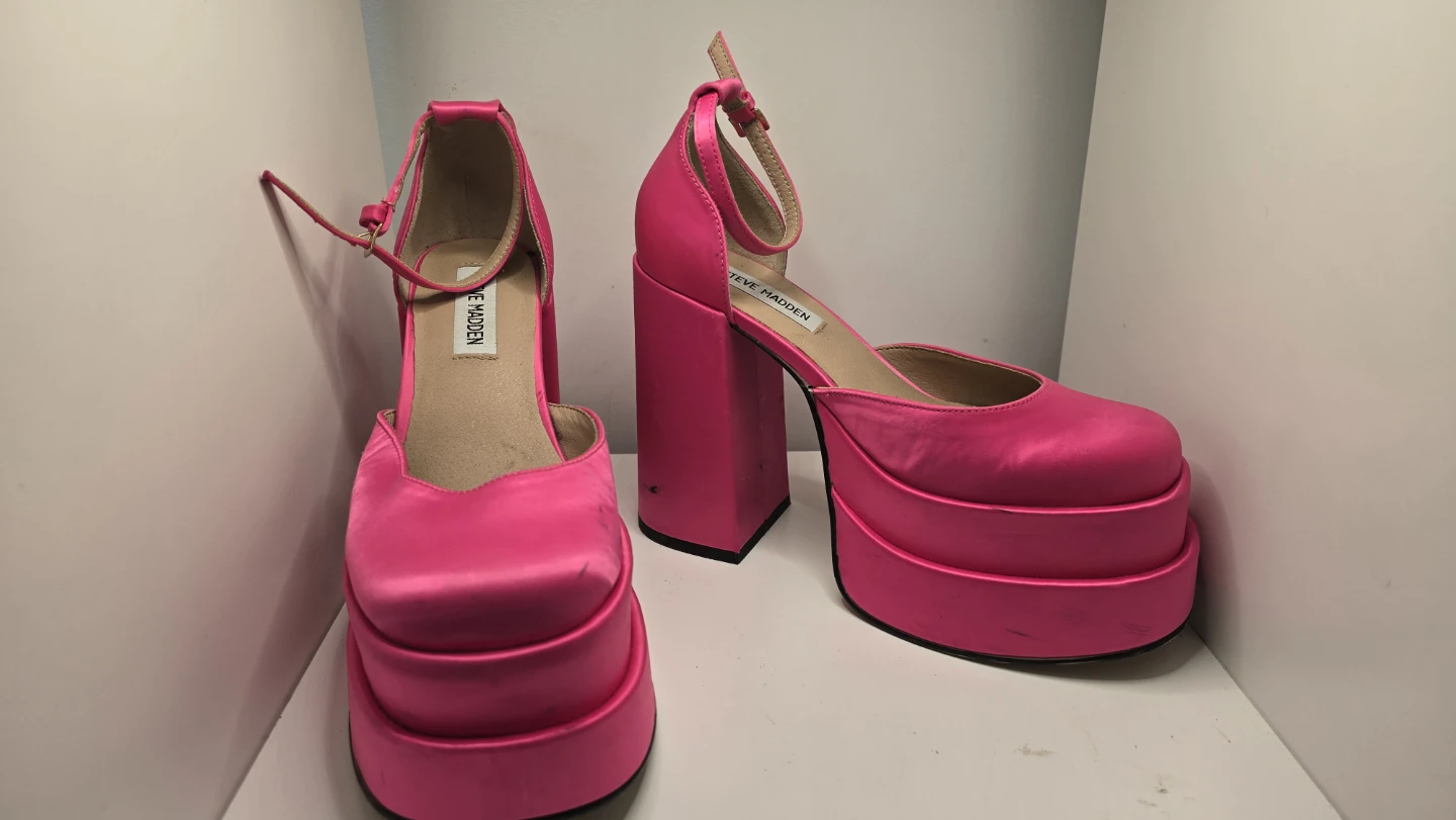 Steve Madden Hot Pink Platform Heels - photo 5