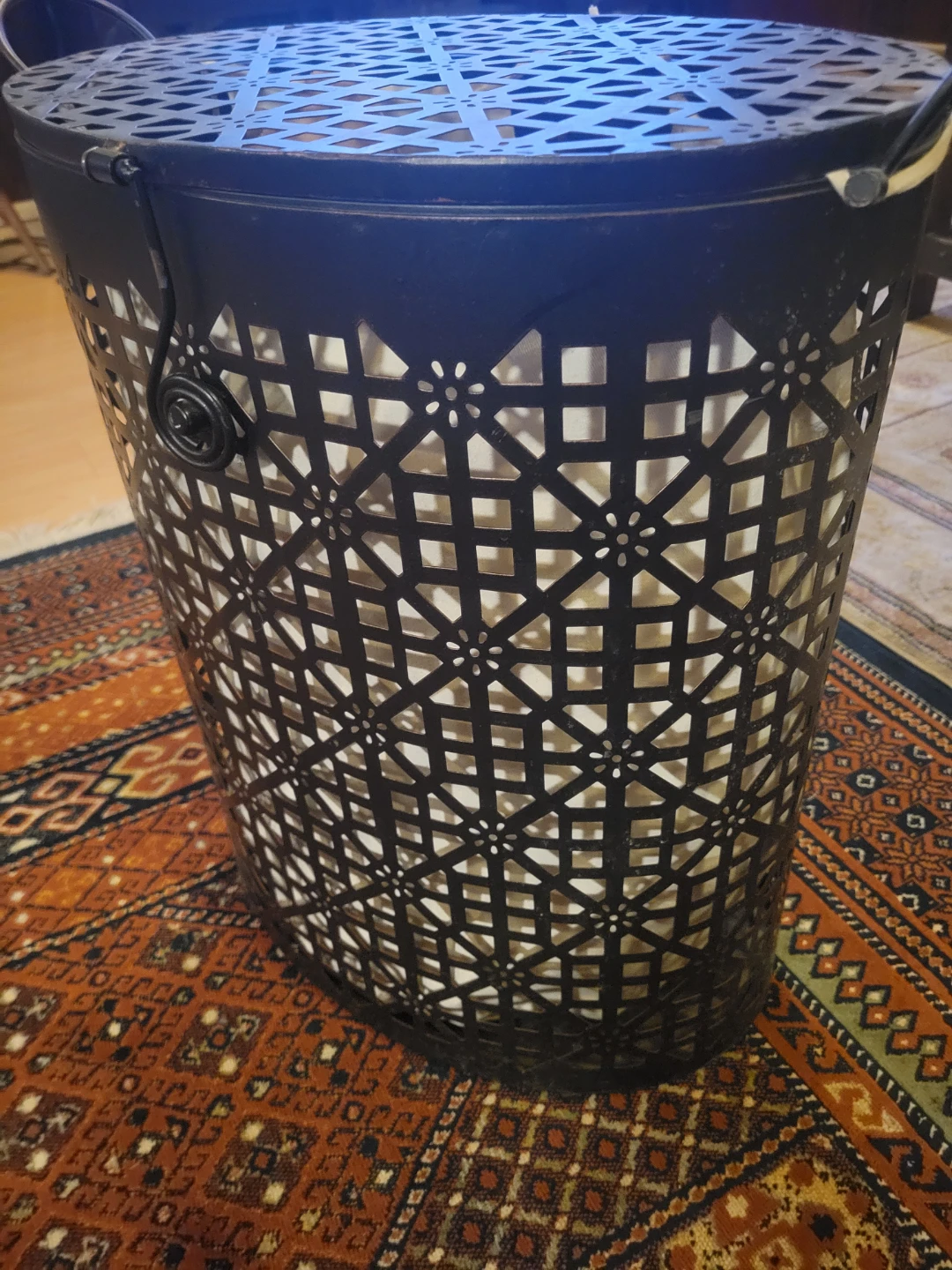 Decorative Metal Laundry Hamper