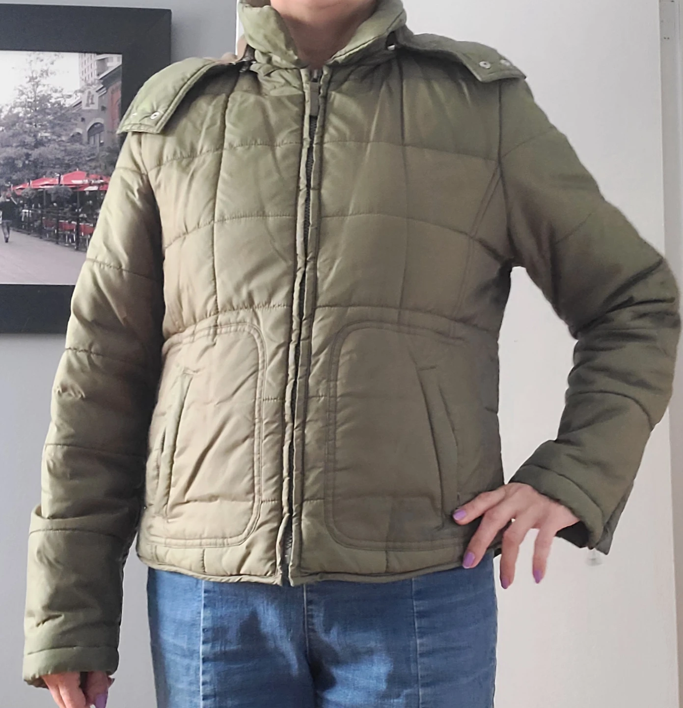 Olive Green Puffer Jacket - photo 3
