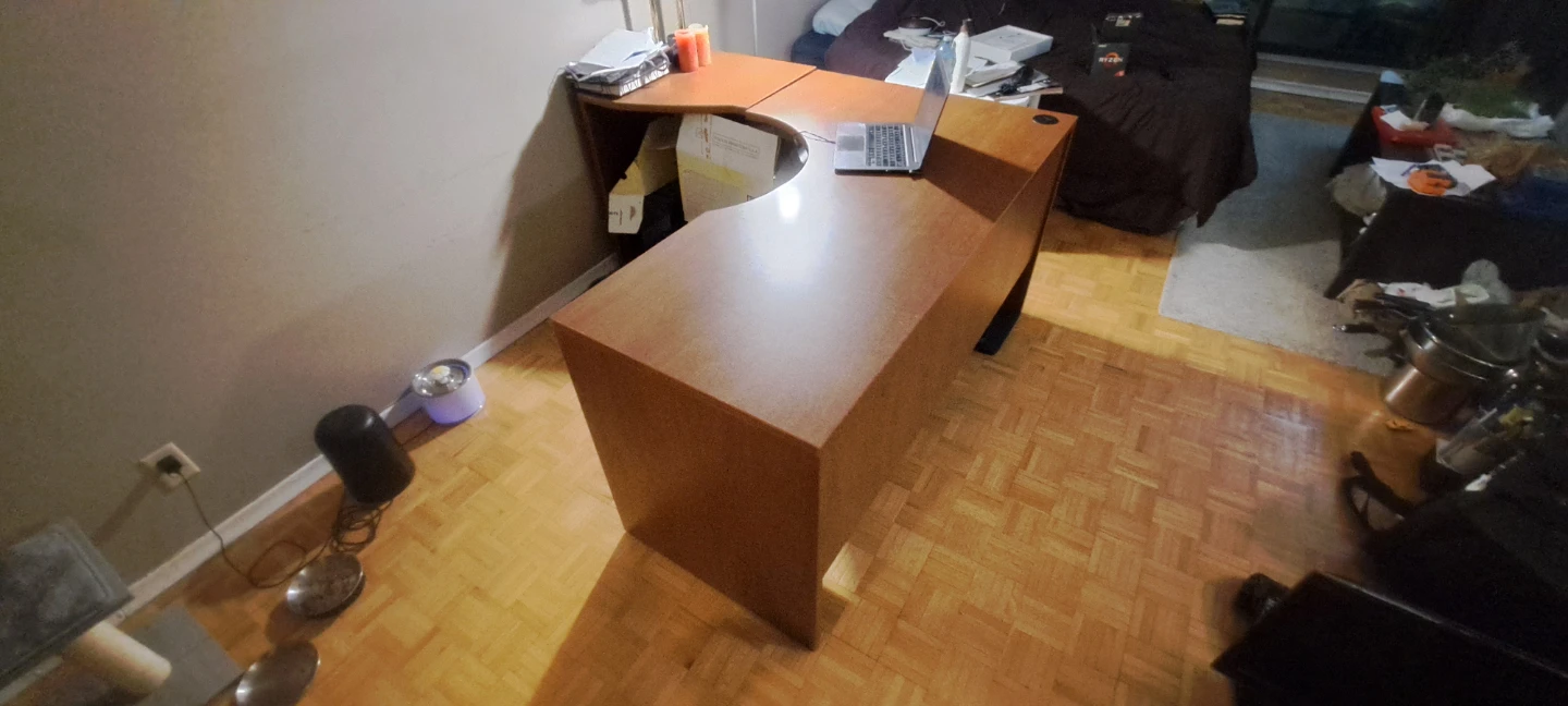 Office Table Wooden L-Shaped Corner Desk - photo 2